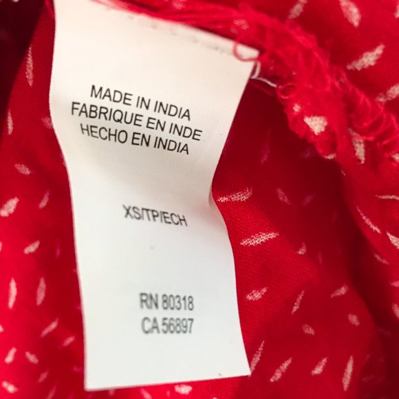 Red Lucky Brand Long Sleeve Blouse - Picture 9 of 9